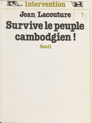 cover image of Survive le peuple cambodgien !